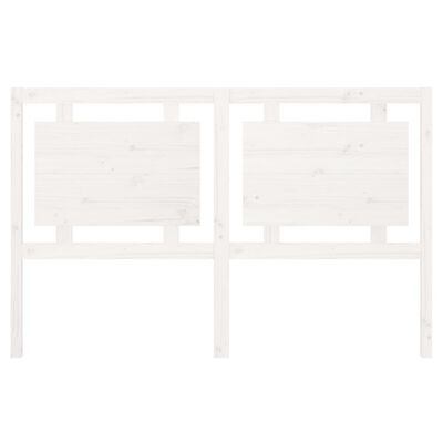vidaXL Wezgłowie łóżka, białe, 155,5x4x100 cm, lite drewno sosnowe