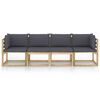 vidaXL 4-osobowa sofa z antracytowymi poduszkami