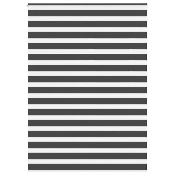 vidaXL Roleta zebra, czarna, szerokość tkaniny 155,9 cm, poliester