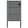 vidaXL Brama ogrodowa antracytowa 100x150 cm stalowa