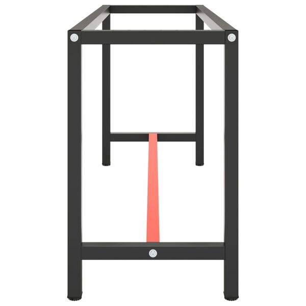 vidaXL Rama do stołu roboczego, czerwono-czarna, 170x50x79 cm, metal