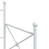 vidaXL Ł&oacute;żko dzienne bez materaca białe 75x190 cm stalowe
