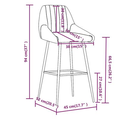 vidaXL Krzesło barowe, jasnoszare, obite aksamitem