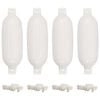 vidaXL Odbojnice do łodzi, 4 szt., białe, &Oslash; 16x58 cm, PVC