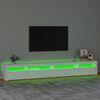 vidaXL Szafka pod TV z oświetleniem LED, biała, 270x35x40 cm