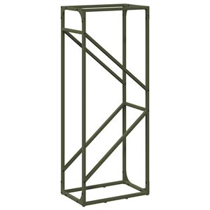 vidaXL Stojak na drewno opałowe, oliwkowo-zielony, 40x25x100 cm