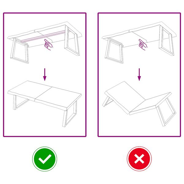 vidaXL Blat stołu, ciemnobrązowy, 120x50x(2-6) cm, lite drewno dębowe