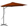 vidaXL Parasol ogrodowy na stalowym słupku, terakota, 300x230 cm