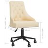 vidaXL Obrotowe krzesło biurowe, kremowe, tapicerowane aksamitem