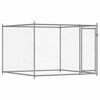 vidaXL Klatka dla psa, z drzwiami, szara, 2x2x1,5 m, stal