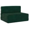 vidaXL Sofa Rozkładana z funkcją ł&oacute;żka Ciemna zieleń 190 x 100 x 15 cm