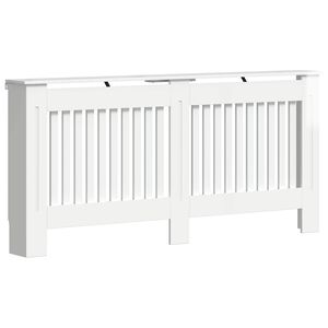 vidaXL Pokrywa Grzejnika Biały wysoki połysk 172 x 19 x 81,5 cm