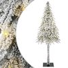 vidaXL Choinka z 300 diodami LED z podstawą Biały 210 cm PE i stal