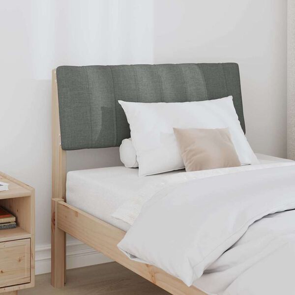 vidaXL Tapicerowane wezgłowie Ciemnoszary 80 cm Lite drewno sosnowe