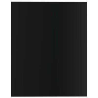 vidaXL Półki na książki, 8 szt., wysoki połysk, czarne, 40x50x1,5 cm