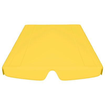vidaXL Zadaszenie do huśtawki ogrodowej, żółte, 150/130x105/70 cm