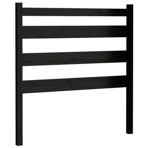 vidaXL Wezgłowie ł&oacute;żka, czarne, 96x4x100 cm, lite drewno sosnowe
