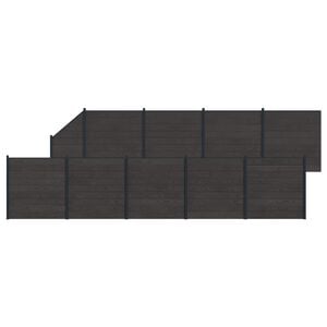 vidaXL Zestaw ogrodzeniowy 10 szt. 1657 x 186 cm WPC i aluminium
