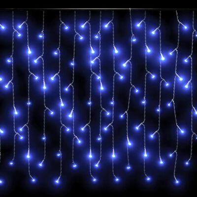 vidaXL Zasłona świetlnych sopli, 10 m, 400 niebieskich diod LED