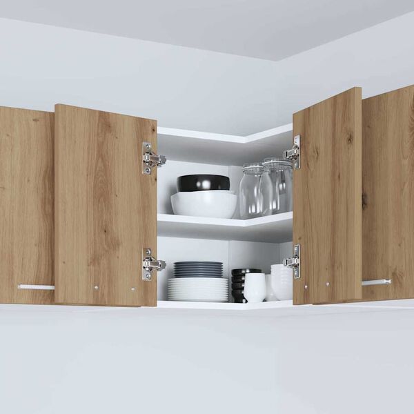 vidaXL Szafka wisząca Dąb rzemieślniczy i biały 57 x 57 x 40 cm