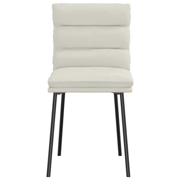 vidaXL Krzesła stołowe, 6 szt., kremowe, obite aksamitem