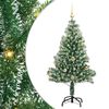 vidaXL Sztuczna choinka z śnieżnym pokryciem z lampkami LED 150 cm