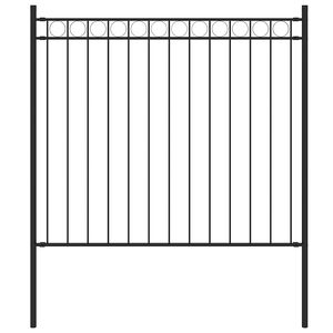 vidaXL Ogrodzenie ogrodowe ASSEN stalowe 1,7x0,8 m czarne