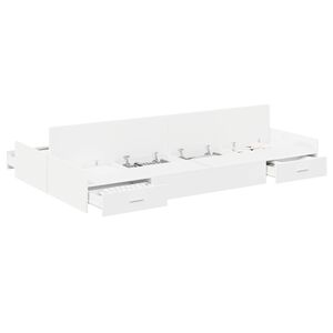 vidaXL Rama ł&oacute;żka z miejscem na przechowywanie Biały 120 x 190 cm