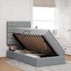 vidaXL Ł&oacute;żko z miejscem na przechowywanie i materacem 90 x 190 cm