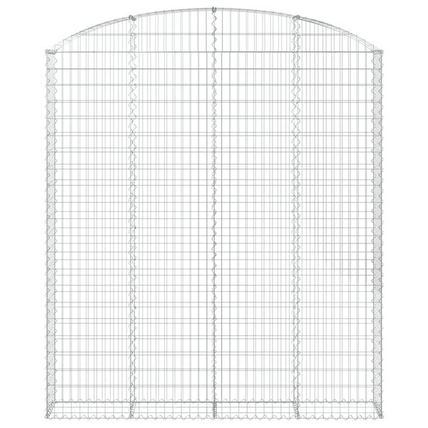 vidaXL Łukowaty kosz gabionowy 200x30x220/240 cm, galwanizowane żelazo