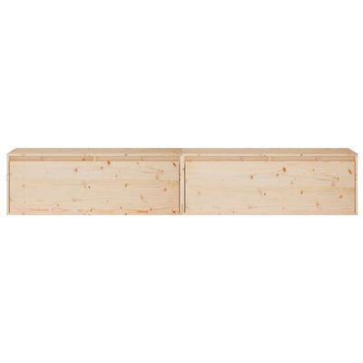 vidaXL Szafki ścienne, 2 szt., 100x30x35 cm, lite drewno sosnowe