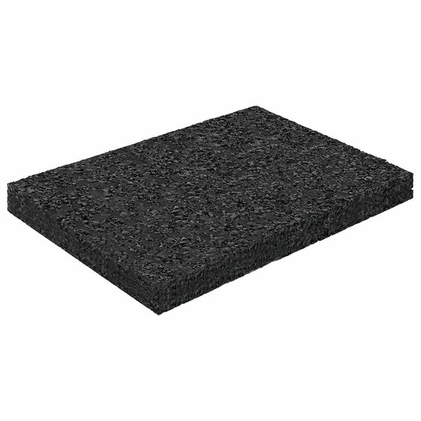 vidaXL Pad Patio z Granulatem Gumowym Czarny 6 x 9 x 0,8 cm Guma