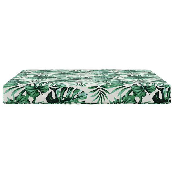 vidaXL Poduszka do sofy na zewnątrz Wz&oacute;r liścia 80 x 80 x 8 cm