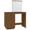 vidaXL Toaletka z LED, miodowy brąz, 95x50x133,5 cm, drewno sosnowe