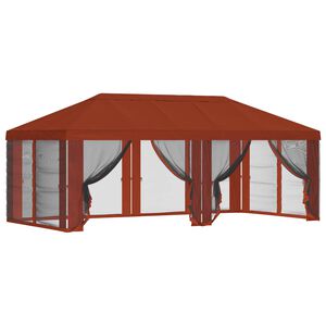 vidaXL Pokrywa daszku z ścianami bocznymi terakota 600,5 x 300,5 cm