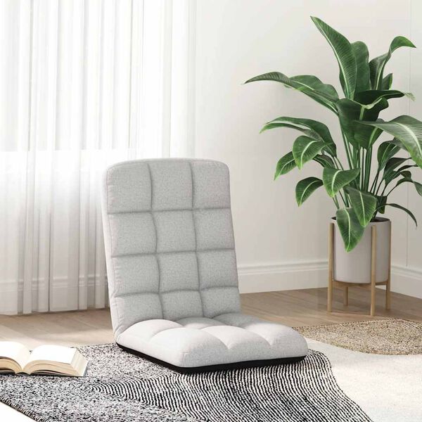 vidaXL Krzesło podłogowe składane Cloud Grey 71x51x62 cm Tkanina