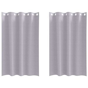 vidaXL Firany blackout z k&oacute;łkami 2 pcs Metaliczny Szary 175 x 140 cm
