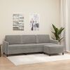 vidaXL 3-osobowa sofa z podn&oacute;żkiem, jasnoszary, 210 cm, aksamit