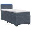 vidaXL Ł&oacute;żko Box Spring z materacem i LED ciemnoszary 80 x 200 cm