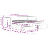 vidaXL Sofa rozsuwana z szufladami, jasnoszara, 100x200 cm, tkanina
