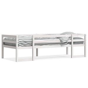 vidaXL Rama ł&oacute;żka dla dzieci, biała, 75x190 cm, lite drewno sosnowe
