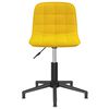 vidaXL Obrotowe krzesła stołowe, 2 szt., ż&oacute;łte, aksamitne