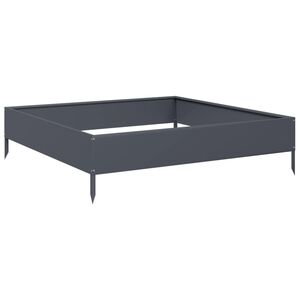 vidaXL Podwyższona donica, antracyt, 100x100x26 cm, stal