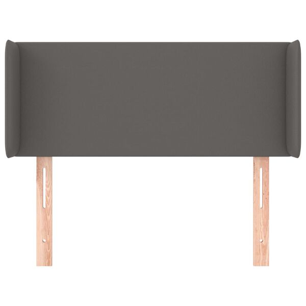 vidaXL Zagł&oacute;wek uszak, szary, 83x16x78/88 cm, sztuczna sk&oacute;ra