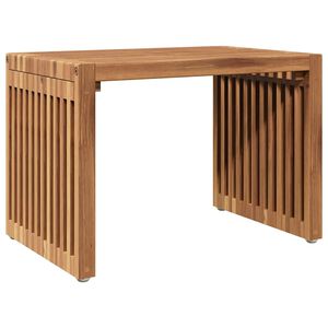 vidaXL St&oacute;ł Ogrodowy Brązowy 50 x 32,5 x 35 cm Lite drewno teakowe