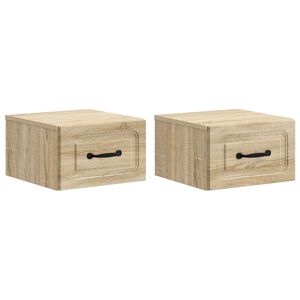 vidaXL Wisząca Szafka Nocna 2 szt. dąb Sonoma 34,5 x 33 x 20 cm