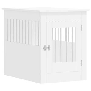 vidaXL Kojec dla psa, biały, 55x80x68 cm, materiał drewnopochodny
