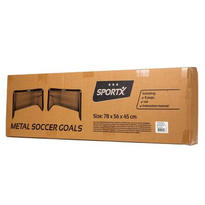SportX Bramki do piłki nożnej, 2 szt., 78x56x45 cm