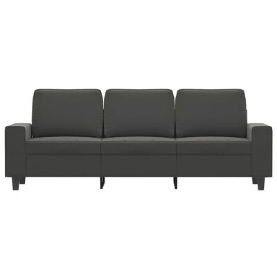 vidaXL 3-osobowa sofa, ciemnoszary, 180 cm, tapicerowana mikrofibrą