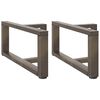vidaXL Nogi do stolika kawowego w kształcie litery T 2 szt. Czarne 60x25x(30-31) cm Stal